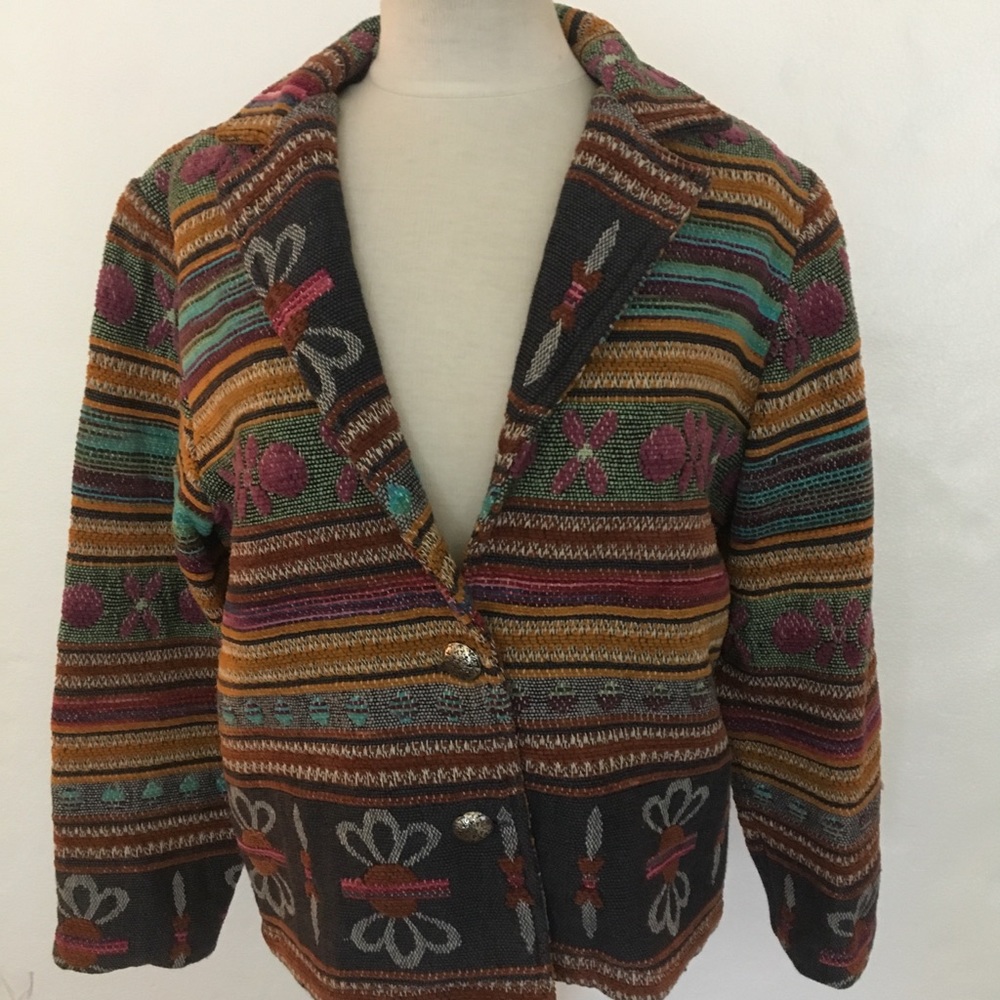 Bagatelle Butterflies Lady Bugs & More Jacket Sz M